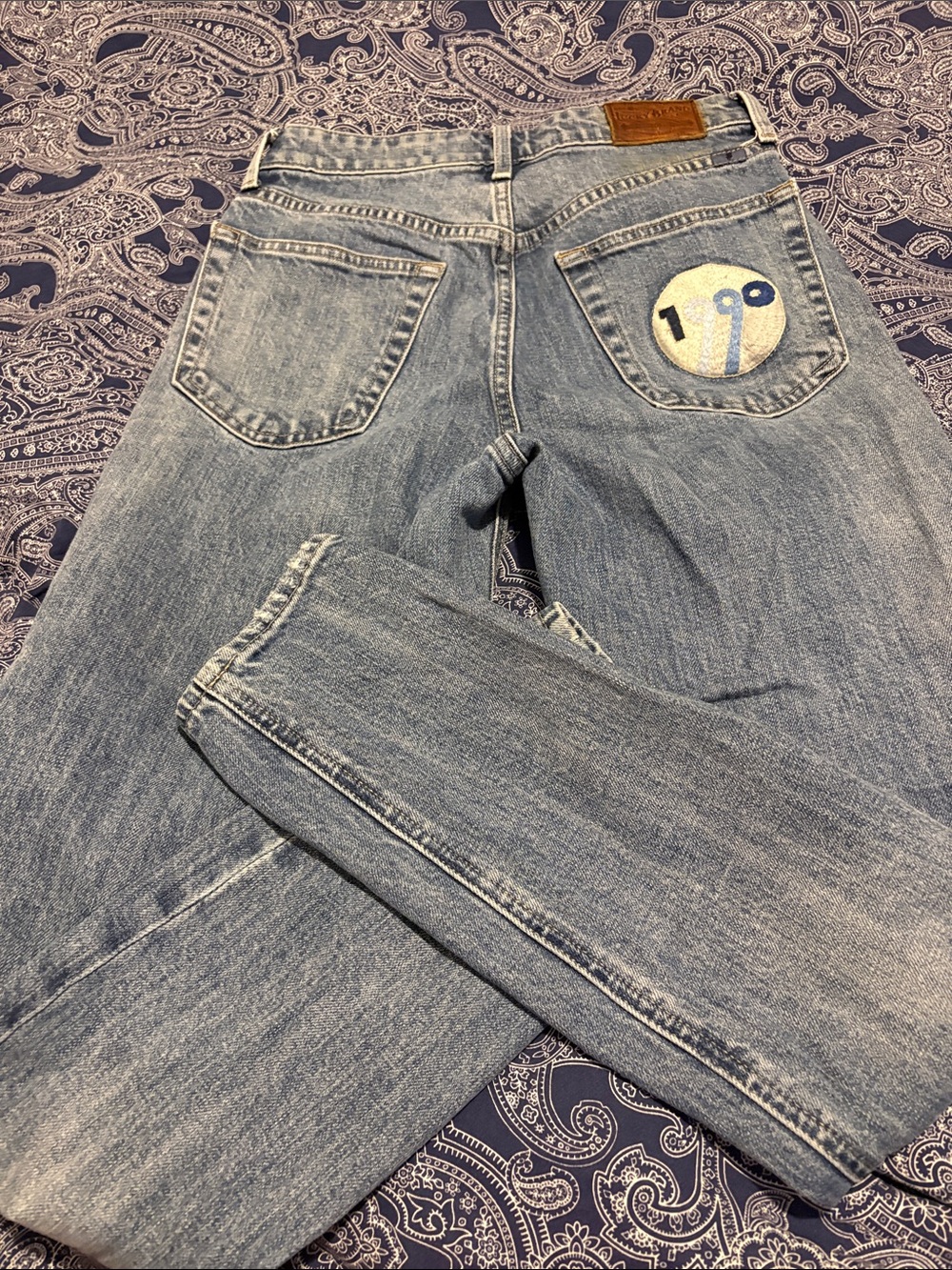 Vintage Lucky Light Wash Ladies Jeans with Patch Detail